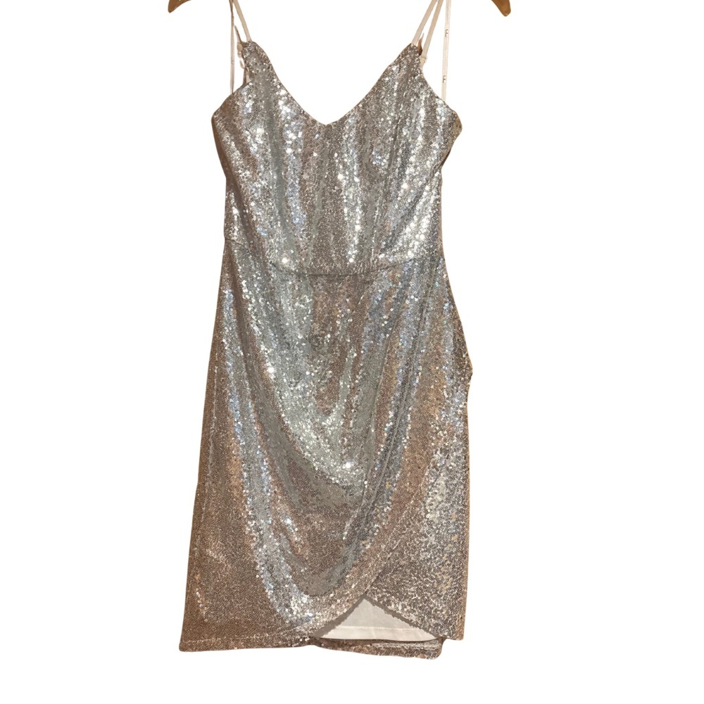Silver Sequin Dress